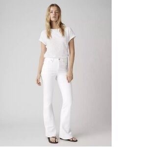 Levi's 726 High Rise Flare White Jeans
